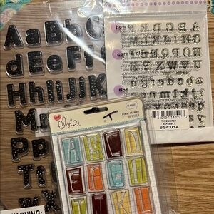 Alphabet Clear Stamps, Set of Three